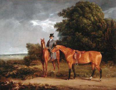 [Agasse - Groom Mounted on a Chestnut Hunter] 
