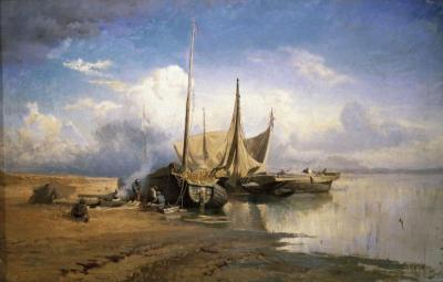 [Vasilyev - Boats on the Volga] 