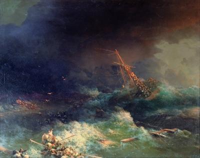 [Aivazovsky - The Disaster of the Liner Ingermanland at Skagerrake] 