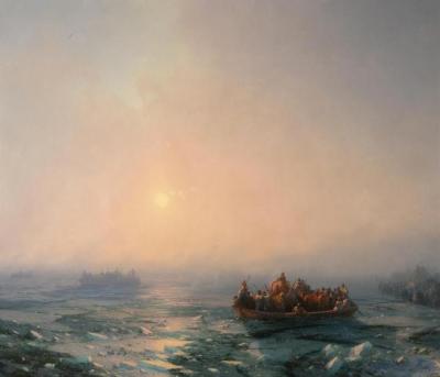 [Aivazovsky - Ice Drift on the Dnieper] 