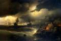 [Peter the Great Lights a Fire at Krasnoy Gorka as a Signal for his Fleet in Distress]