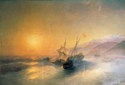 [Aivazovsky - Russian Navy liberates Caucasian Women from Turkish Imprisonment] 