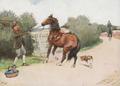 [Then the Boy Got Off and Gave Him a Hard Thrashing]