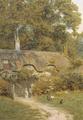 [A Cottage at Farringford, Isle of Wight, with Chickens]