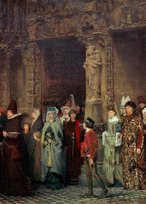 [Alma-Tadema - Leaving Church in the Fifteenth Century] 