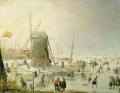 [A Winter Scene by a Windmill]
