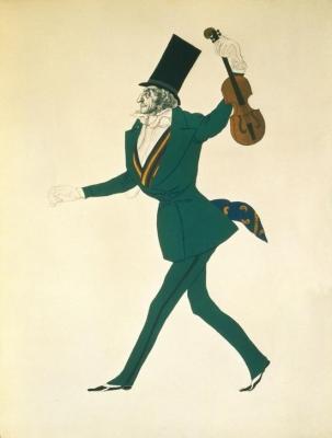 [Bakst - Paganini, Costume Design for the ballet Magic Night, music by Chopin] 