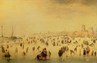 [Barent Avercamp - Skaters on a Frozen River] 