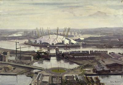 [Barrow - The Millennium Dome from Canary Wharf] 