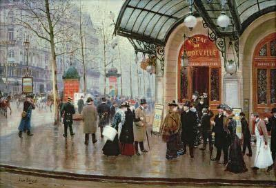 [Beraud - Outside the Theatre du Vaudeville, Paris] 