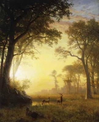 [Bierstadt - Light in the Forest] 