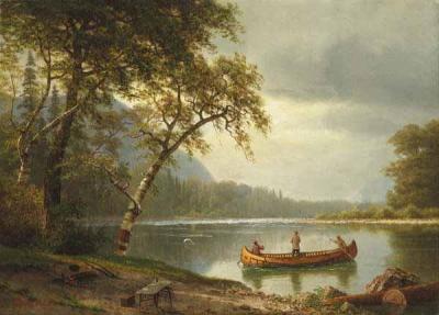 [Bierstadt - Salmon Fishing on the Caspapediac River, Quebec] 