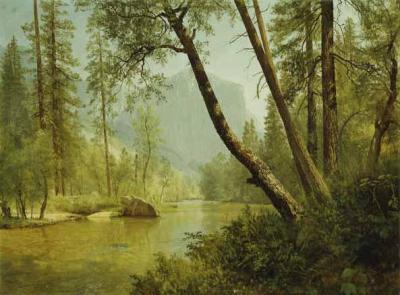 [Bierstadt - Sunlit Forest, Merced River, Yosemite Valley] 