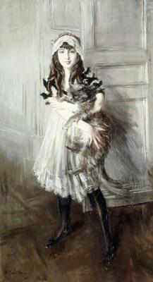 [Boldini - Portrait of Josefina Errazuriz Holding a Cat] 
