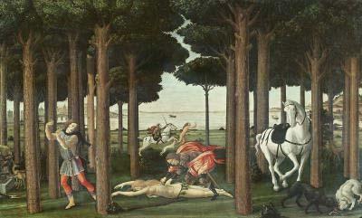 [Botticelli - Story of Nastagio, Disembowelment] 