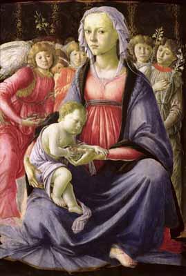 [Botticelli - The Virgin and Child surrounded by Five Angels] 