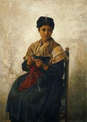 [Breton - A Girl Knitting] 