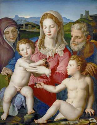[Bronzino - The Holy Family with St Anne and the Infant St John] 