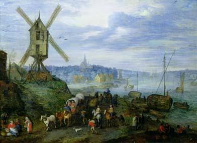 [Brueghel - River Landscape with Windmill] 