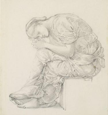 [Burne-Jones - The Lament, Study for the Figure on the Right] 