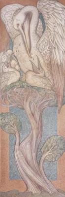 [Burne-Jones - The Pelican, Cartoon for Stained Glass for the William Morris Company] 