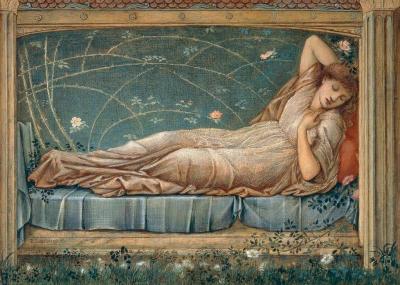 [Burne-Jones - Sleeping Beauty, detail] 