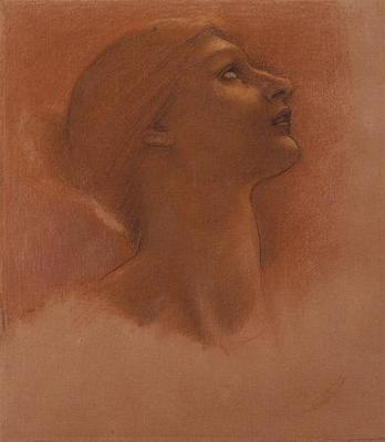 [Burne-Jones - Study of the Head of a Girl] 