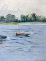 [Boat at Anchor on the Seine]