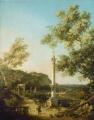 [English Landscape Capriccio with a Column]