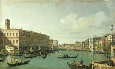 [Canaletto - The Grand Canal from the Rialto Bridge, Venice] 