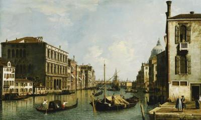 [Canaletto - Grand Canal, Looking East from Campo San Vio] 