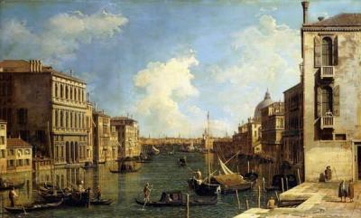 [Canaletto - Grand Canal, Venice, from the Campo di San Vio] 