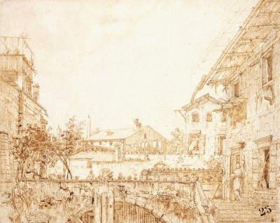 [Canaletto - View of a Terrace in Padua] 