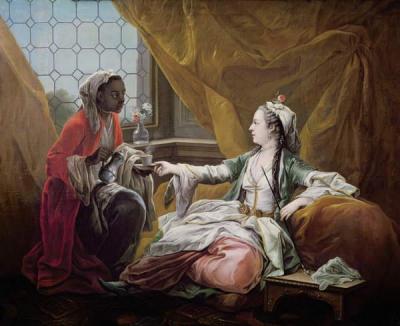 [Carle Van Loo - Sultana being Offered Coffee by a Servant] 