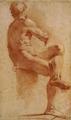 [A Male Nude Seated with his Back Turned]