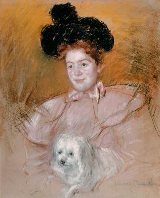 [Cassatt - Woman Holding a Dog] 