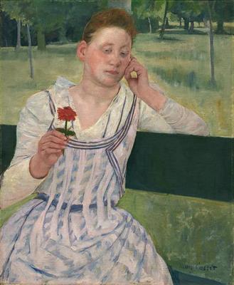 [Cassatt - Woman with a Red Zinnia] 