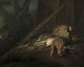 [Dead Hare with Gun, Hunt Satchel and Powder Horn]