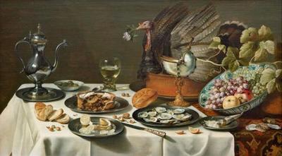 [Claesz - Still Life with Turkey Pie] 