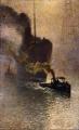 [In Tow on the Thames in the Fog]