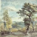 [Landscape with Trees and a Distant Mansion]