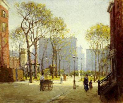 [Cornoyer - Late Afternoon, Washington Square, New York] 