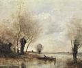 [Fishermen Moored at a Bank]