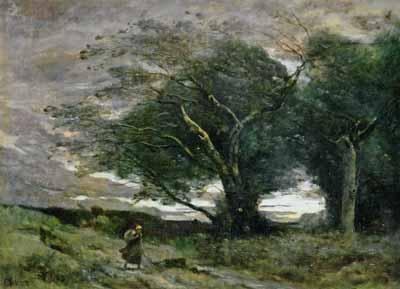 [Corot - Gust of Wind, 1866] 