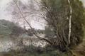 [Lake with Bending Trees]
