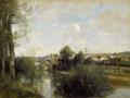 [Seine and Old Bridge at Limay]
