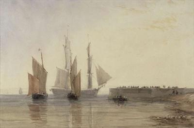 [Cox - Entrance to Calais Harbour] 