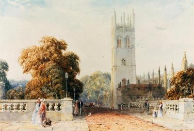 [Cox - Magdalen College from the Bridge, Oxford] 