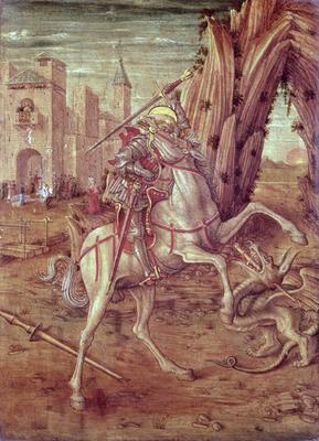 [Crivelli - St. George and the Dragon, from the Madonna della Rondine Altarpiece] 