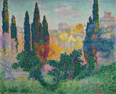 [Cross - Cypress Trees in Cagnes] 